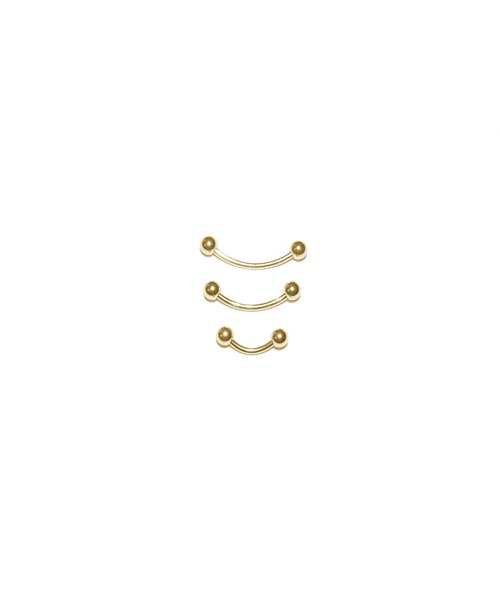 MORPH(モルフ)の「MORPH モルフ バナナバーベル ボディーピアス 18ゲージ 6mm~12mm(ピアス(片耳用)・メンズ・ゴールド・10/12/6/8)」の1枚目の写真