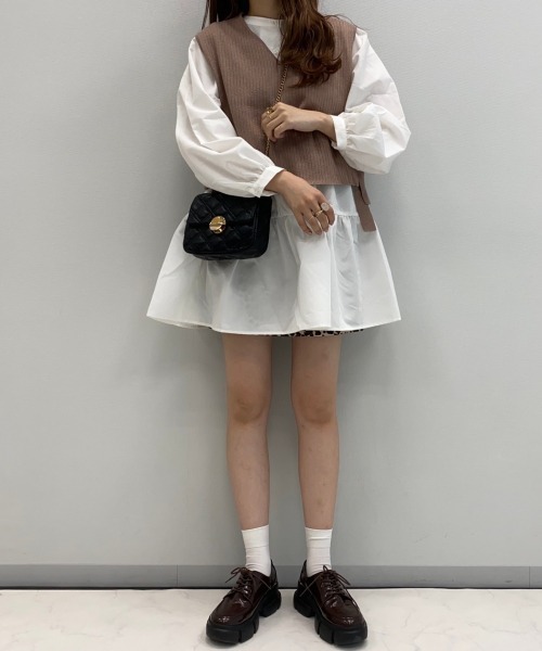 Heather（ヘザー）の「あいねねベストツキチュニック　919063（チュニック・レディース・ピンクベージュ/ブラウン/アイボリー・FREE）」の9枚目の写真