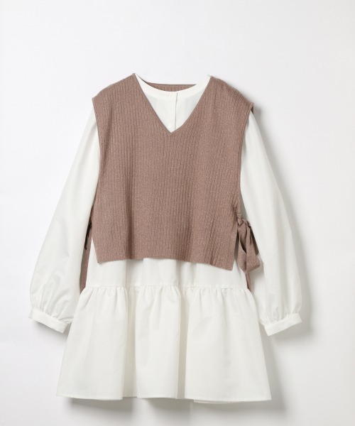 Heather（ヘザー）の「あいねねベストツキチュニック　919063（チュニック・レディース・ピンクベージュ/ブラウン/アイボリー・FREE）」の6枚目の写真