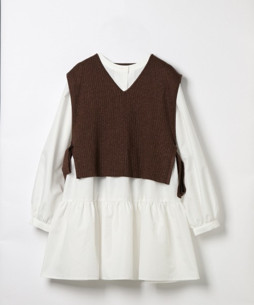 Heather（ヘザー）の「あいねねベストツキチュニック　919063（チュニック・レディース・ピンクベージュ/ブラウン/アイボリー・FREE）」の4枚目の写真