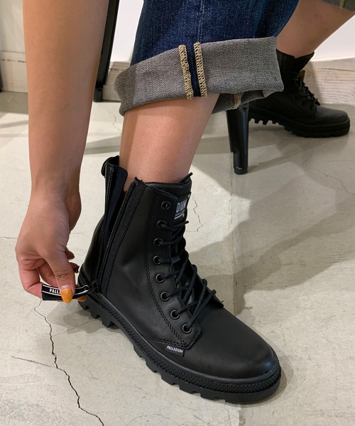 PALLADIUM(パラディウム)の「PALLADIUM/パラディウム PALLABOSSE OUTZIP LTH/パラボス アウトジップ レザー(ブーツ・レディース・ブラック/ホワイト×ブラック・23cm/23.5cm/24cm/24.5cm/25cm/26cm/27.5cm/28cm/22.5cm/25.0cm)」の11枚目の写真
