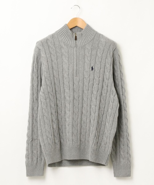POLO RALPH LAUREN(ポロ ラルフ ローレン)の「ケーブルニット コットン セーター(ニット/セーター・メンズ・グレー系・SMALL/MEDIUM/LARGE/X-LARGE/XX-LARGE/X-SMALL)」の5枚目の写真