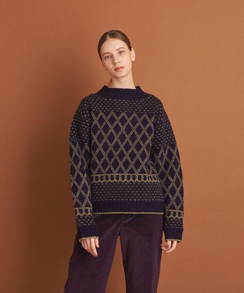 は◻︎＜Steven Alan＞ジャカード プルオーバー ニット Steven Alan＞ジャカード プルオーバー ニット