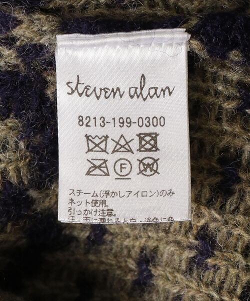 Steven Alan◆GEOMETRIC JACQUARD KNIT PULLOVER/ウール/NVY/総柄/8213-199-03 Steven Alan（スティーブンアラン）の「＜Steven Alan
