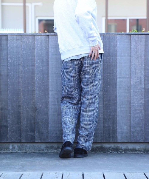 Blue Standard (ブルースタンダード)の「【BLUE STANDARD/ブルースタンダード】チェックリラックスパンツ ワイドパンツ ワンマイル/ルームウエアとしてもオススメ(その他パンツ・メンズ・ブラウン/グレー・MEDIUM/LARGE)」の7枚目の写真