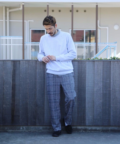 Blue Standard (ブルースタンダード)の「【BLUE STANDARD/ブルースタンダード】チェックリラックスパンツ ワイドパンツ ワンマイル/ルームウエアとしてもオススメ(その他パンツ・メンズ・ブラウン/グレー・MEDIUM/LARGE)」の4枚目の写真
