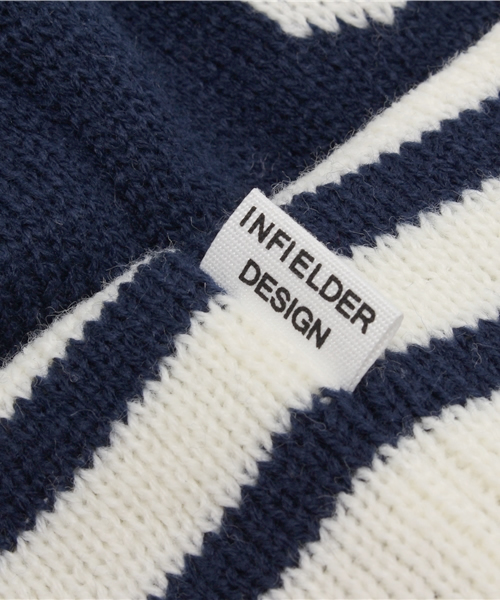 Khaju（カージュ）の「INFIELDER DESIGN:ニットキャップUSA（ニットキャップ/ビーニー・レディース・ネイビー・ONE SIZE）」の4枚目の写真
