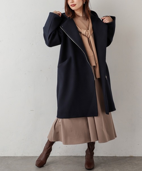 natural couture(ナチュラルクチュール)の「フロントむすびレイヤード風ニットプルオーバー(ニット/セーター・レディース・ベージュ/グレー/オフホワイト/ラベンダー・FREE)」の18枚目の写真