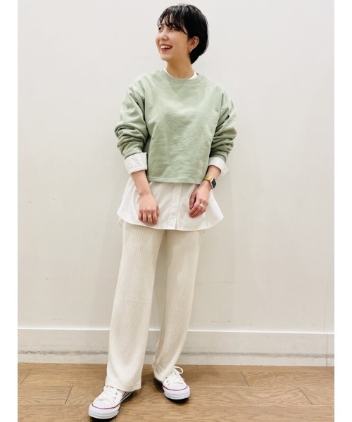 GAP（ギャップ）の「バンドカラーシャツ（シャツ/ブラウス・レディース・ミント/ベージュ/ホワイト・L/XS/M/XXS/S）」の9枚目の写真