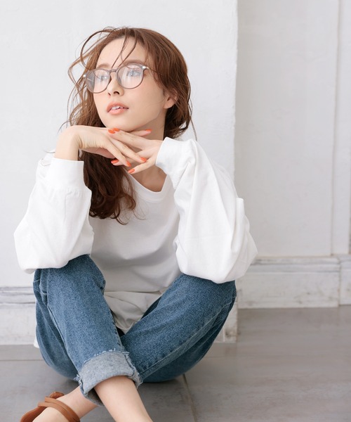 DONOBAN(ドノバン)の「クリアレンズウェリントンメガネ(メガネ・レディース・ブラウン/モカ・ONESIZE)」の7枚目の写真