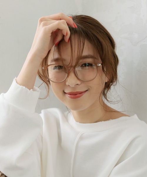 DONOBAN(ドノバン)の「クリアレンズウェリントンメガネ(メガネ・レディース・ブラウン/モカ・ONESIZE)」の10枚目の写真