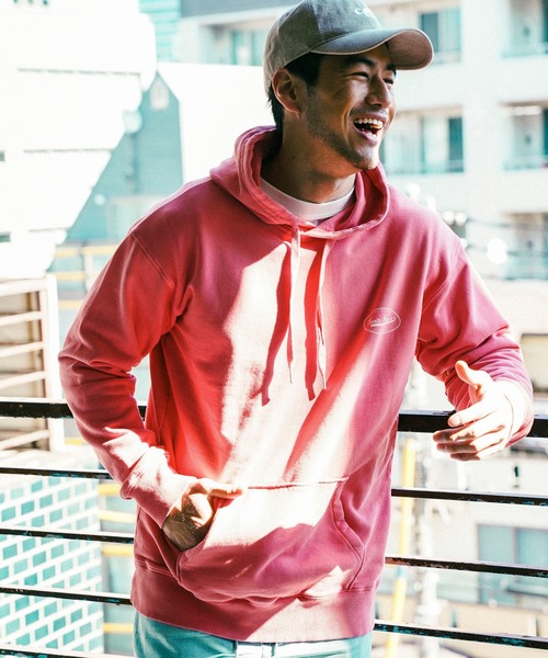 BAYFLOW（ベイフロー）の「カラープリントパーカープルオーバー L/S（パーカー・メンズ・チャコール/ライトピンク/ベージュ/マスタード/オフホワイト/サックスブルー・SMALL/MEDIUM/LARGE）」の6枚目の写真