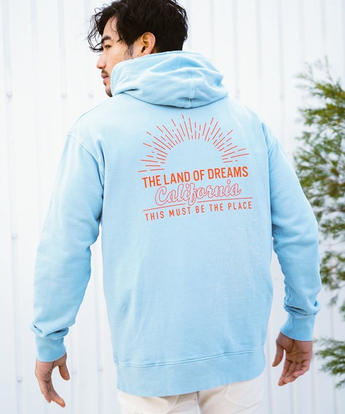 BAYFLOW（ベイフロー）の「カラープリントパーカープルオーバー L/S（パーカー・メンズ・チャコール/ライトピンク/ベージュ/マスタード/オフホワイト/サックスブルー・SMALL/MEDIUM/LARGE）」の4枚目の写真