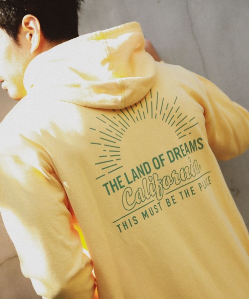 BAYFLOW（ベイフロー）の「カラープリントパーカープルオーバー L/S（パーカー・メンズ・チャコール/ライトピンク/ベージュ/マスタード/オフホワイト/サックスブルー・SMALL/MEDIUM/LARGE）」の5枚目の写真