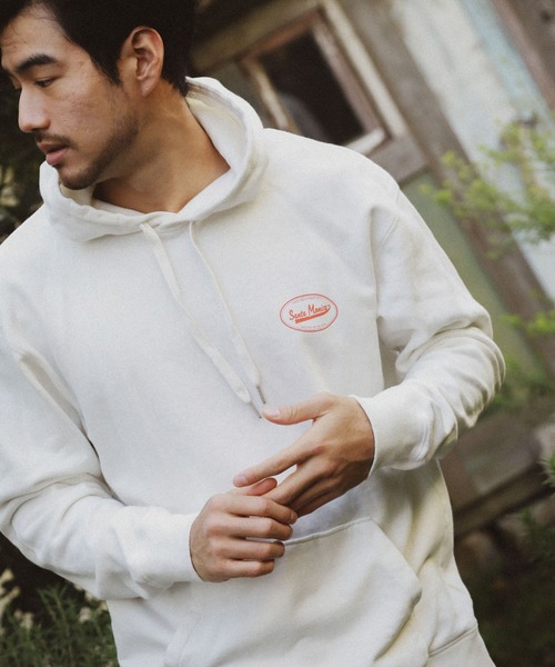 BAYFLOW（ベイフロー）の「カラープリントパーカープルオーバー L/S（パーカー・メンズ・チャコール/ライトピンク/ベージュ/マスタード/オフホワイト/サックスブルー・SMALL/MEDIUM/LARGE）」の8枚目の写真