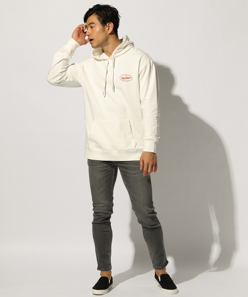 BAYFLOW（ベイフロー）の「カラープリントパーカープルオーバー L/S（パーカー・メンズ・チャコール/ライトピンク/ベージュ/マスタード/オフホワイト/サックスブルー・SMALL/MEDIUM/LARGE）」の15枚目の写真