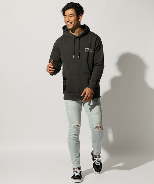 BAYFLOW（ベイフロー）の「カラープリントパーカープルオーバー L/S（パーカー・メンズ・チャコール/ライトピンク/ベージュ/マスタード/オフホワイト/サックスブルー・SMALL/MEDIUM/LARGE）」の17枚目の写真