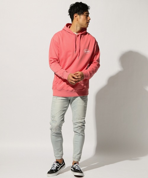 BAYFLOW（ベイフロー）の「カラープリントパーカープルオーバー L/S（パーカー・メンズ・チャコール/ライトピンク/ベージュ/マスタード/オフホワイト/サックスブルー・SMALL/MEDIUM/LARGE）」の18枚目の写真