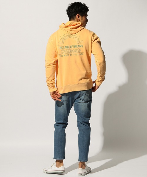 BAYFLOW（ベイフロー）の「カラープリントパーカープルオーバー L/S（パーカー・メンズ・チャコール/ライトピンク/ベージュ/マスタード/オフホワイト/サックスブルー・SMALL/MEDIUM/LARGE）」の22枚目の写真