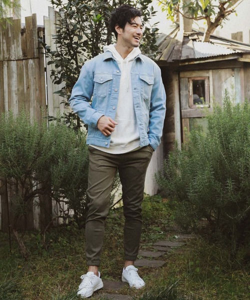 BAYFLOW（ベイフロー）の「カラープリントパーカープルオーバー L/S（パーカー・メンズ・チャコール/ライトピンク/ベージュ/マスタード/オフホワイト/サックスブルー・SMALL/MEDIUM/LARGE）」の7枚目の写真