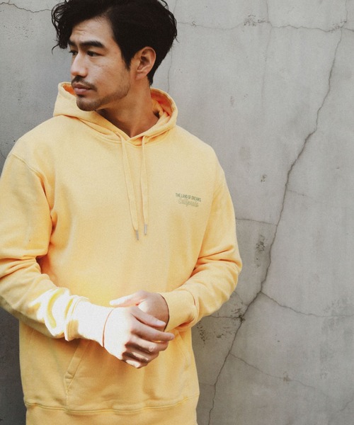 BAYFLOW（ベイフロー）の「カラープリントパーカープルオーバー L/S（パーカー・メンズ・チャコール/ライトピンク/ベージュ/マスタード/オフホワイト/サックスブルー・SMALL/MEDIUM/LARGE）」の11枚目の写真