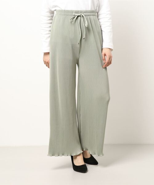 reca（レカ）の「カットプリーツイージーパンツ（その他パンツ・レディース・ピンク/アイボリー/ブルー/ブラック/ライトグリーン・M）」の6枚目の写真