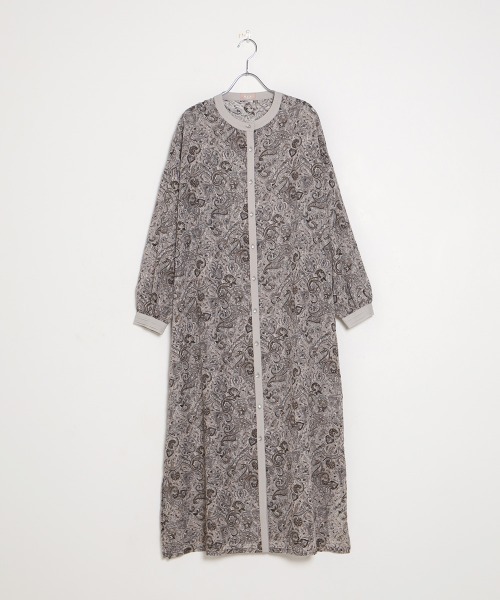 Bab(バブ)の「【WEB限定】ペイズリープリントロングワンピース(ワンピース・レディース・チャコールグレー/ベージュ・38)」の22枚目の写真