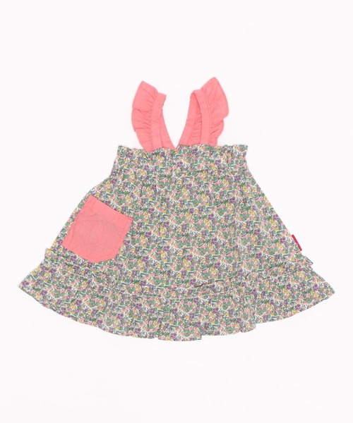 RAGMART（ラグマート）の「プリントサンドレス 花柄 レモン柄 果実柄（ワンピース・キッズ・ベージュ/ピンク/レッド・95cm/80ｃｍ/90cm）」の3枚目の写真