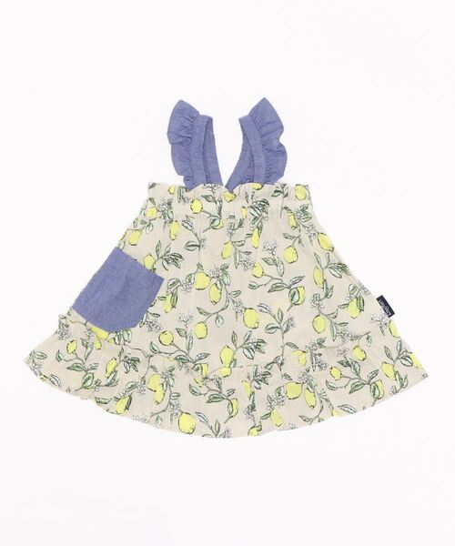 RAGMART（ラグマート）の「プリントサンドレス 花柄 レモン柄 果実柄（ワンピース・キッズ・ベージュ/ピンク/レッド・95cm/80ｃｍ/90cm）」の4枚目の写真