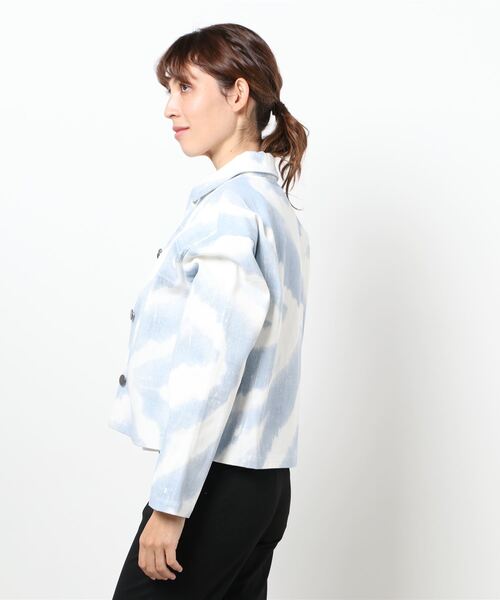 LUCA/LADY LUCK LUCA（ルカ/レディラックルカ）の「LC/LLL マーブル柄ジャケット（デニムジャケット・レディース・ブルー・FREE）」の4枚目の写真