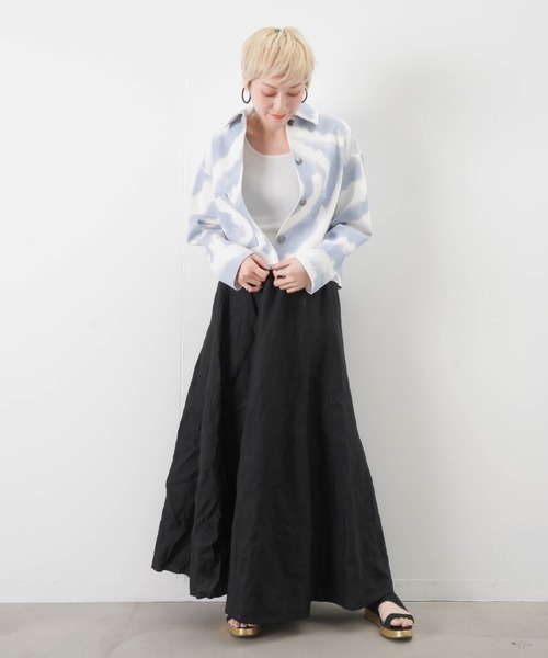 LUCA/LADY LUCK LUCA（ルカ/レディラックルカ）の「LC/LLL マーブル柄ジャケット（デニムジャケット・レディース・ブルー・FREE）」の2枚目の写真