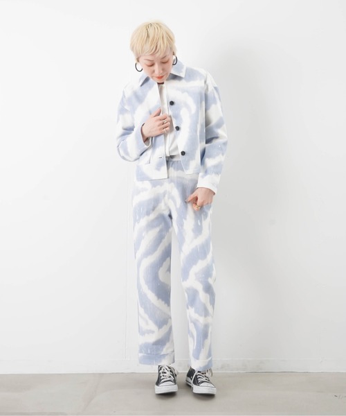 LUCA/LADY LUCK LUCA（ルカ/レディラックルカ）の「LC/LLL マーブル柄ジャケット（デニムジャケット・レディース・ブルー・FREE）」の3枚目の写真