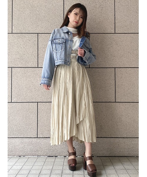 one way（ワンウェイ）の「【oneway】イレヘムワッシャースカート（スカート・レディース・ホワイト/ライトグレー/ライトイエロー/ライトグリーン・FREE）」の5枚目の写真