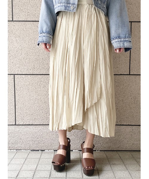 one way（ワンウェイ）の「【oneway】イレヘムワッシャースカート（スカート・レディース・ホワイト/ライトグレー/ライトイエロー/ライトグリーン・FREE）」の6枚目の写真