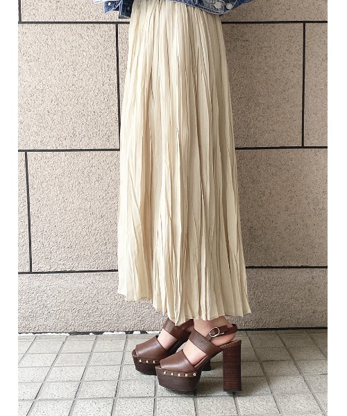 one way（ワンウェイ）の「【oneway】イレヘムワッシャースカート（スカート・レディース・ホワイト/ライトグレー/ライトイエロー/ライトグリーン・FREE）」の7枚目の写真