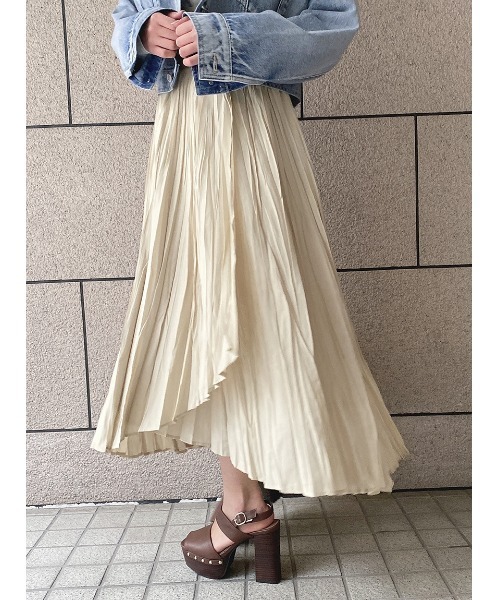 one way（ワンウェイ）の「【oneway】イレヘムワッシャースカート（スカート・レディース・ホワイト/ライトグレー/ライトイエロー/ライトグリーン・FREE）」の9枚目の写真