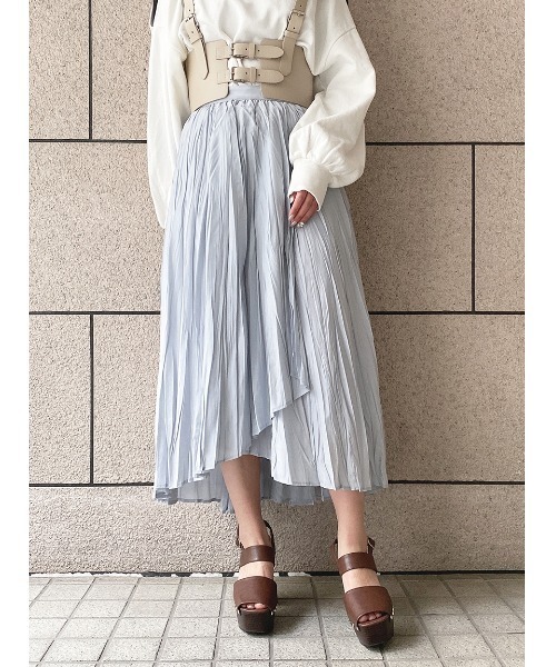 one way（ワンウェイ）の「【oneway】イレヘムワッシャースカート（スカート・レディース・ホワイト/ライトグレー/ライトイエロー/ライトグリーン・FREE）」の11枚目の写真