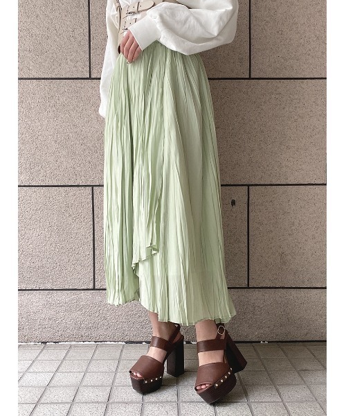 one way（ワンウェイ）の「【oneway】イレヘムワッシャースカート（スカート・レディース・ホワイト/ライトグレー/ライトイエロー/ライトグリーン・FREE）」の16枚目の写真