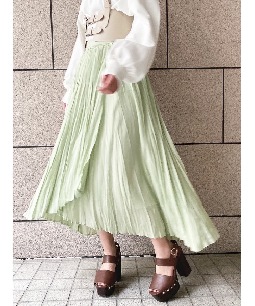 one way（ワンウェイ）の「【oneway】イレヘムワッシャースカート（スカート・レディース・ホワイト/ライトグレー/ライトイエロー/ライトグリーン・FREE）」の18枚目の写真