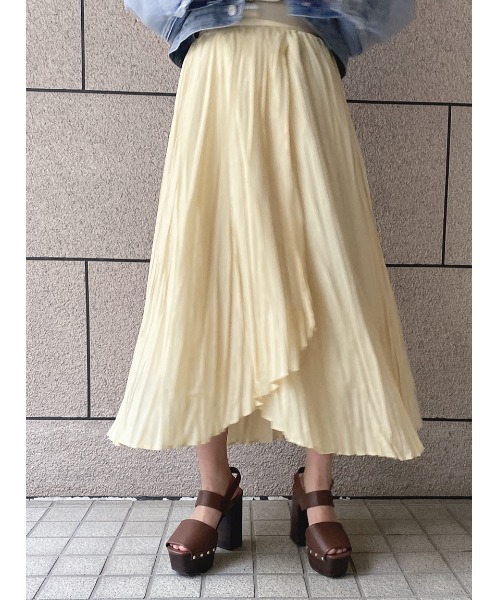 one way（ワンウェイ）の「【oneway】イレヘムワッシャースカート（スカート・レディース・ホワイト/ライトグレー/ライトイエロー/ライトグリーン・FREE）」の20枚目の写真