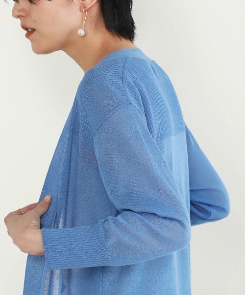 Bou Jeloud（ブージュルード）の「さらさらサイドボタンミドルカーディガン（カーディガン/ボレロ・レディース・ブラック/ベージュ/ブルー/ライトカーキ/マスタード/イエロー・FREE）」の21枚目の写真