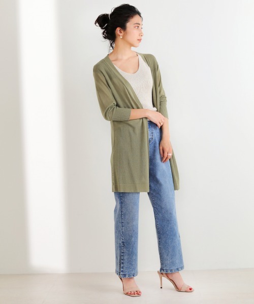 Bou Jeloud（ブージュルード）の「さらさらサイドボタンミドルカーディガン（カーディガン/ボレロ・レディース・ブラック/ベージュ/ブルー/ライトカーキ/マスタード/イエロー・FREE）」の13枚目の写真