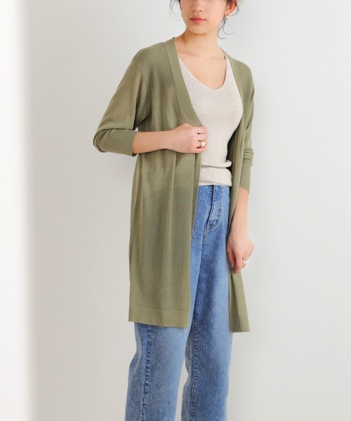 Bou Jeloud（ブージュルード）の「さらさらサイドボタンミドルカーディガン（カーディガン/ボレロ・レディース・ブラック/ベージュ/ブルー/ライトカーキ/マスタード/イエロー・FREE）」の14枚目の写真