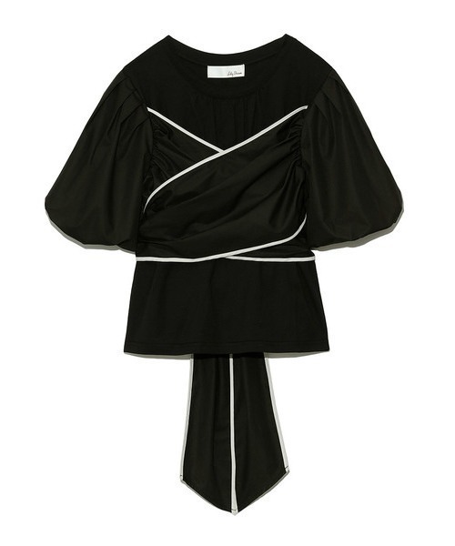 LILY BROWN(リリーブラウン)の「ビスチェドッキングカットトップス(Tシャツ/カットソー・レディース・ブラック/ベージュ/オフホワイト・FREE)」の15枚目の写真