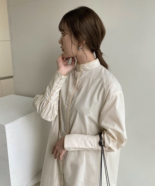 Amiur（エミレ）の「band color shirt ops（ワンピース・レディース・ホワイト/クリーム・FREE）」の10枚目の写真