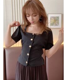 RESEXXY | ゴールドボタンチュニックブラウス(シャツ/ブラウス)