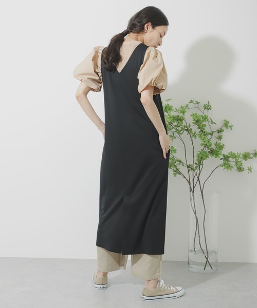 SENSE OF PLACE by URBAN RESEARCH（センスオブプレイスバイアーバンリサーチ）の「ボリュームスリーブドッキングトップ（Tシャツ/カットソー・レディース・オフホワイト/ベージュ/ブラック・ONE）」の12枚目の写真