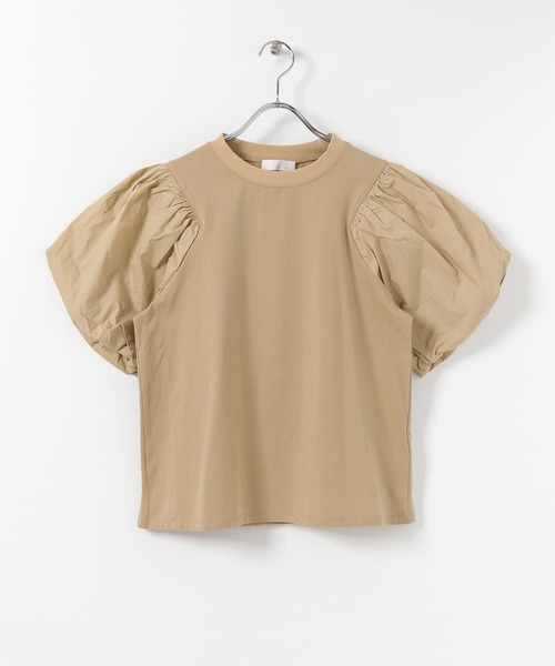 SENSE OF PLACE by URBAN RESEARCH（センスオブプレイスバイアーバンリサーチ）の「ボリュームスリーブドッキングトップ（Tシャツ/カットソー・レディース・オフホワイト/ベージュ/ブラック・ONE）」の16枚目の写真