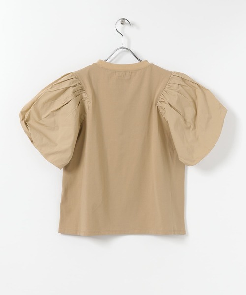 SENSE OF PLACE by URBAN RESEARCH（センスオブプレイスバイアーバンリサーチ）の「ボリュームスリーブドッキングトップ（Tシャツ/カットソー・レディース・オフホワイト/ベージュ/ブラック・ONE）」の19枚目の写真