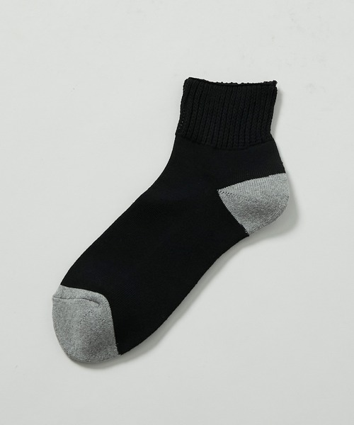 KATHARINE HAMNETT LONDON （キャサリンハムネットロンドン）の「KATHARINE HAMNETT LONDON/キャサリンハムネットロンドン Recover ribbon short socks（ソックス/靴下・メンズ・ブラック/グレー・FREE/25-27CM）」の8枚目の写真